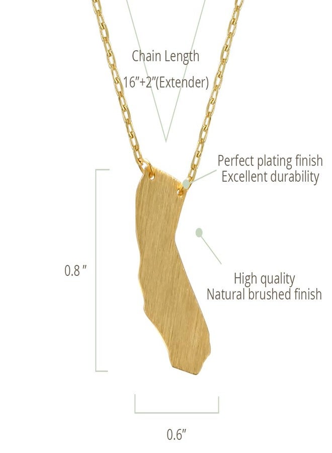 MUSTHAVE California 18K Gold Plated Necklace With Message Card, Yellow Gold Color, Anchor Chain, Best Gift Necklace, Size 16 inch + 2 inch Extender, Pendant, Gift Card - Image 2